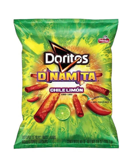 Doritos Dinamita Rolled Tortilla Chips Chili Limon Flavor