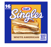 Kraft Singles White American 16ct