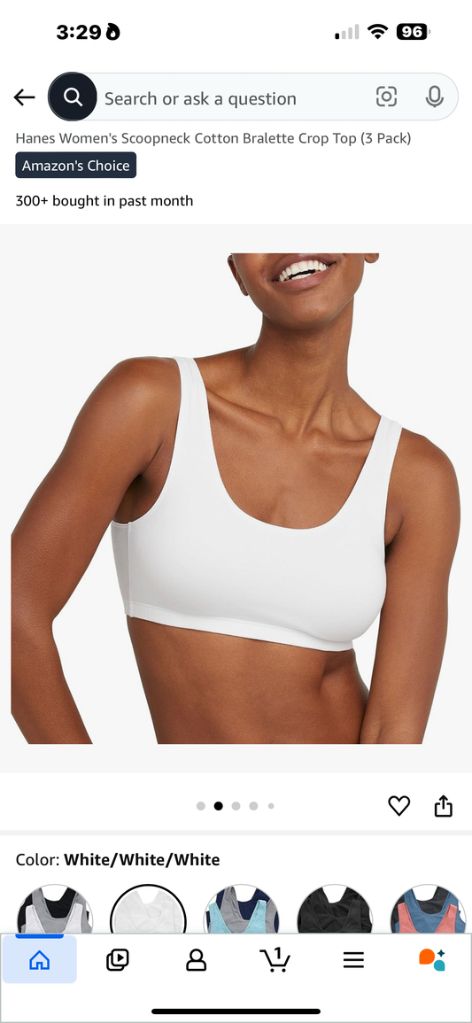 Women's Cotton Bralette 3Pk