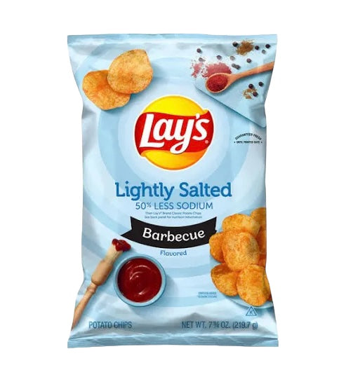 Lay's Lightly Salted BBQ 50% Less Sodium Chips