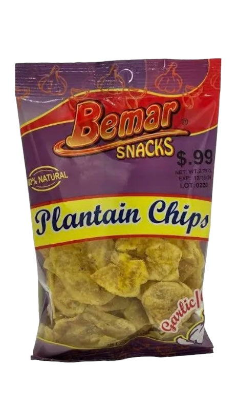 Bemar Plantain Garlic Flavor Chips