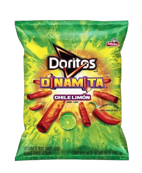 Doritos Dinamita Rolled Tortilla Chips Chili Limon Flavor