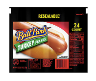 BallPark Turkey Hot Dogs 24ct 45oz
