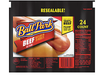 BallPark Beef Hot Dogs 24ct 45oz