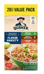 Quaker Instant Oatmeal Flavor Variety Pack 20ct