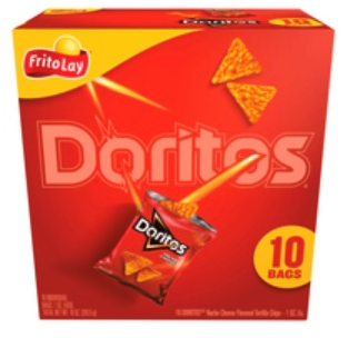 Frito Lay Doritos Nacho Cheese 10 Pk