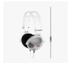 Koss CL20i Clear Transparent On-Ear Headphones, in-Line Microphone & Remote