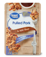 Great Value Pulled Pork in BBQ Sauce Pouch