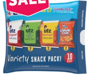 Utz Variety Snack Pack 10 Pk