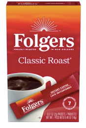 Folgers Classic Roast Instant Coffee 7ct