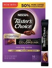 Taster's Choice Colombian Instant Coffee 16ct