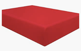 Red Twin Size Fitted Sheet